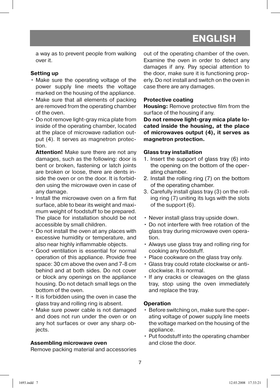 English | Vitek VT-1693 User Manual | Page 7 / 124