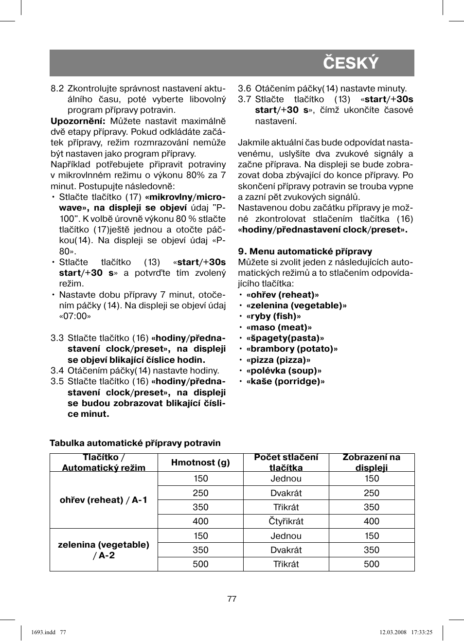 Český | Vitek VT-1693 User Manual | Page 77 / 124