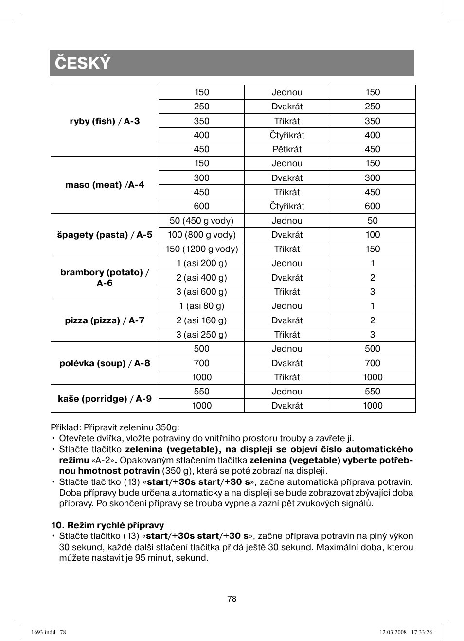 Český | Vitek VT-1693 User Manual | Page 78 / 124