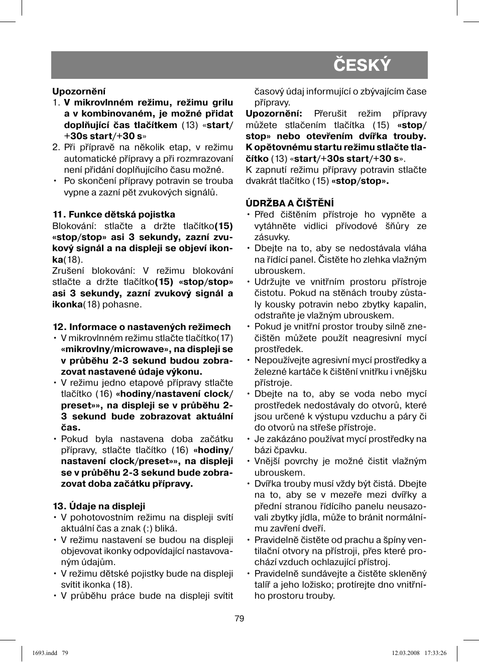 Český | Vitek VT-1693 User Manual | Page 79 / 124