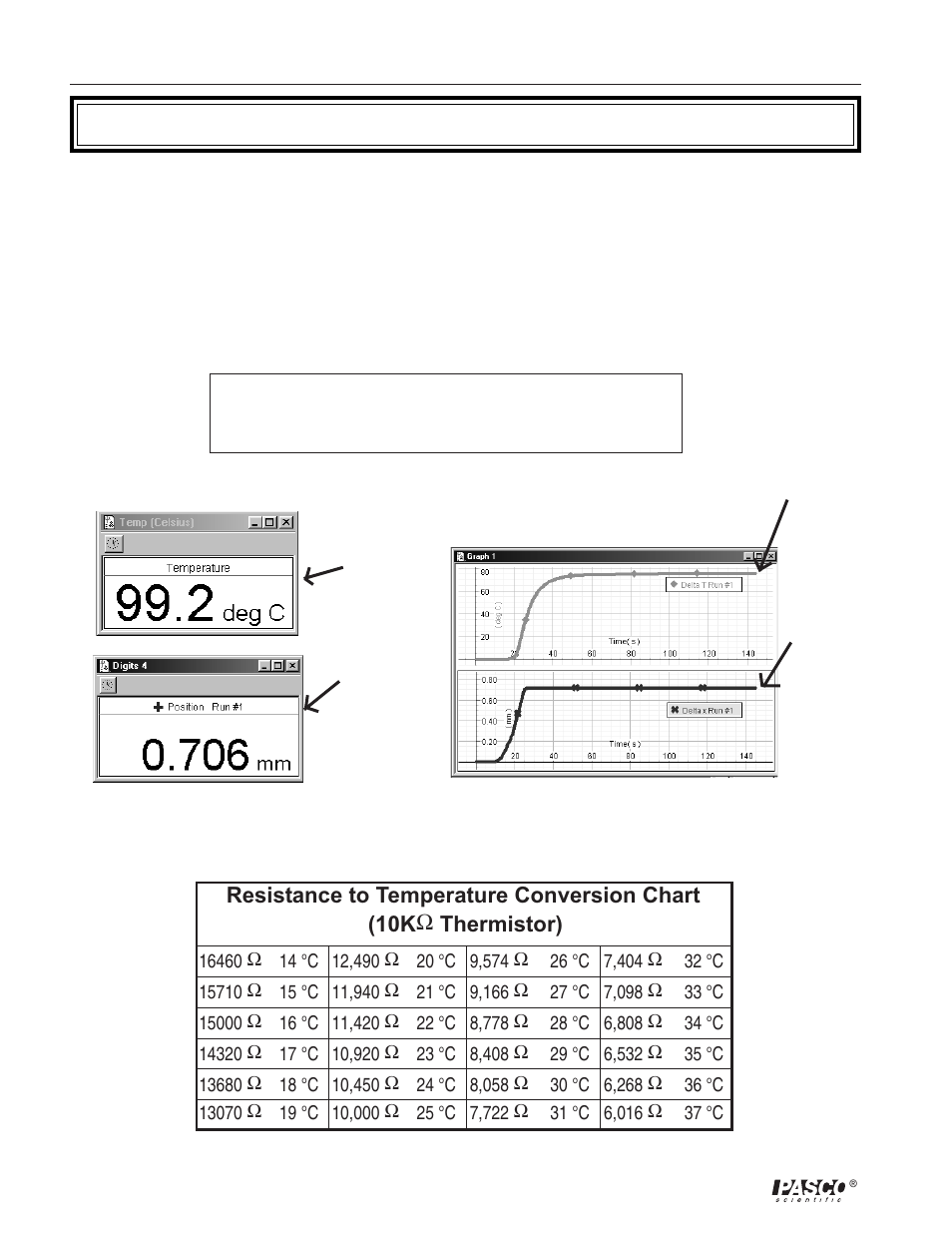 Sample data | PASCO TD-8579A COMPUTER-BASED THERMAL EXPANSION APPARATUS User Manual | Page 11 / 14