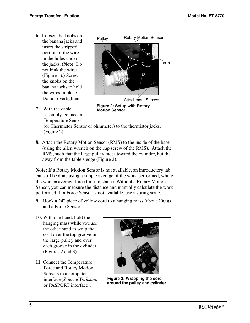 PASCO ET-8770 Energy-Transfer Friction User Manual | Page 7 / 14