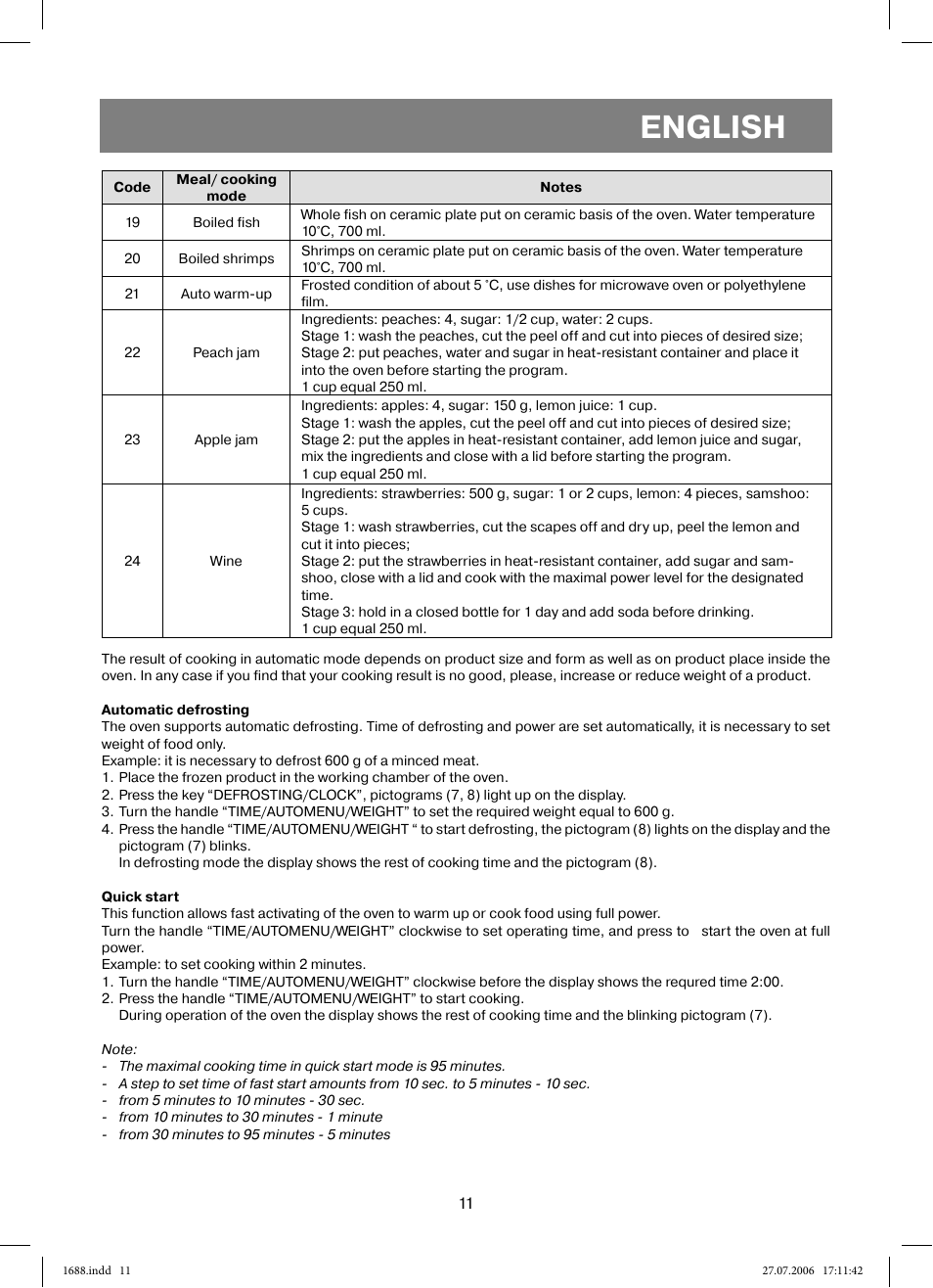 English | Vitek VT-1688 Capella User Manual | Page 11 / 132