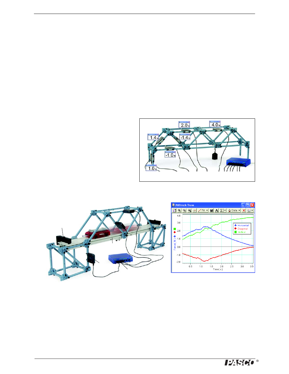 Span a gap, Least deflection under load, Measuring static and dynamic loading | Static load, Dynamic load | PASCO ME-6992B Advanced Structures Set User Manual | Page 14 / 58