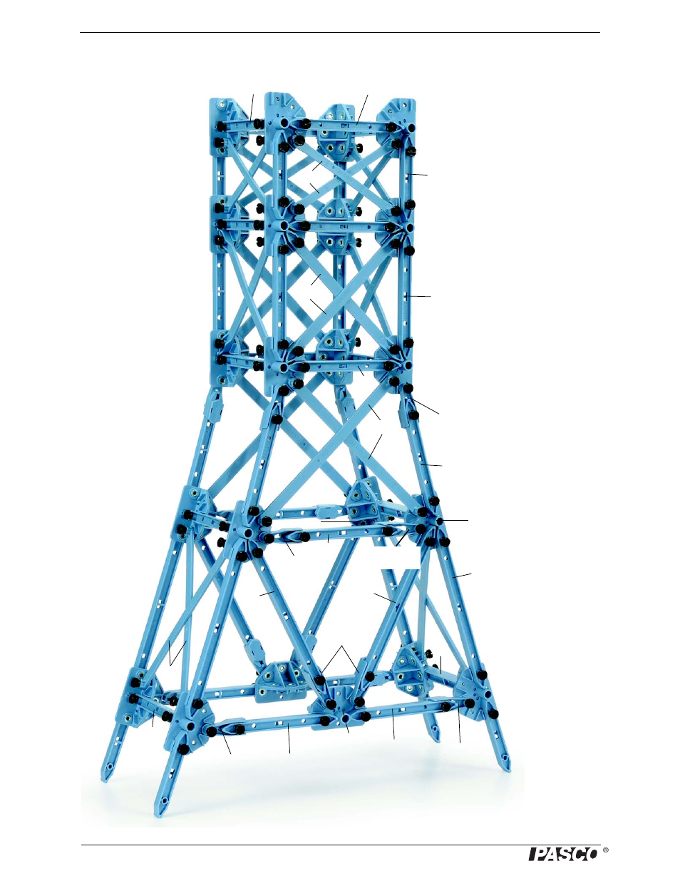 Tower with cross bracing | PASCO ME-6992B Advanced Structures Set User Manual | Page 34 / 58