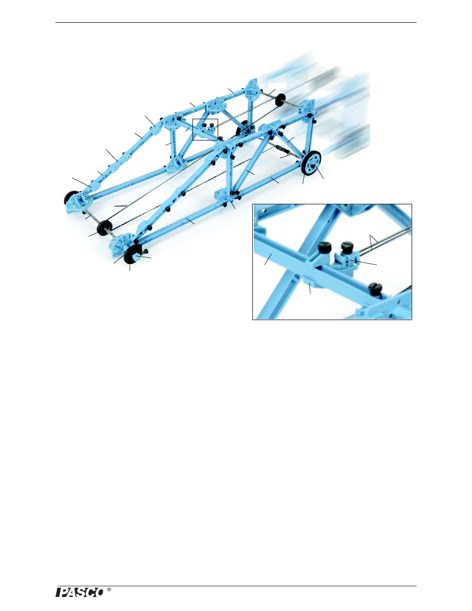 Rubber band powered “car | PASCO ME-6992B Advanced Structures Set User Manual | Page 35 / 58