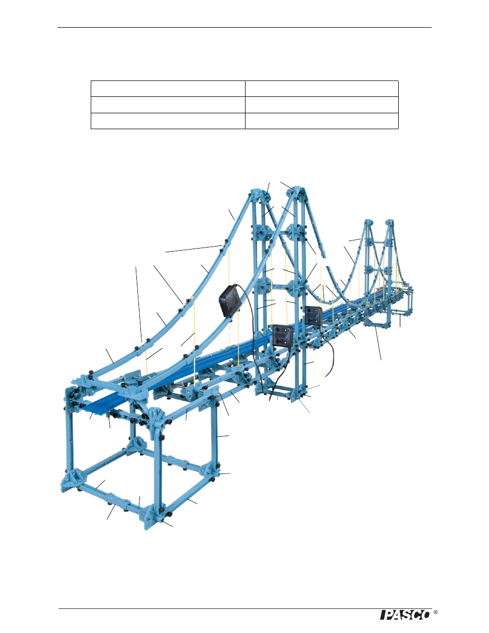 I-beam suspension bridge details | PASCO ME-6992B Advanced Structures Set User Manual | Page 38 / 58