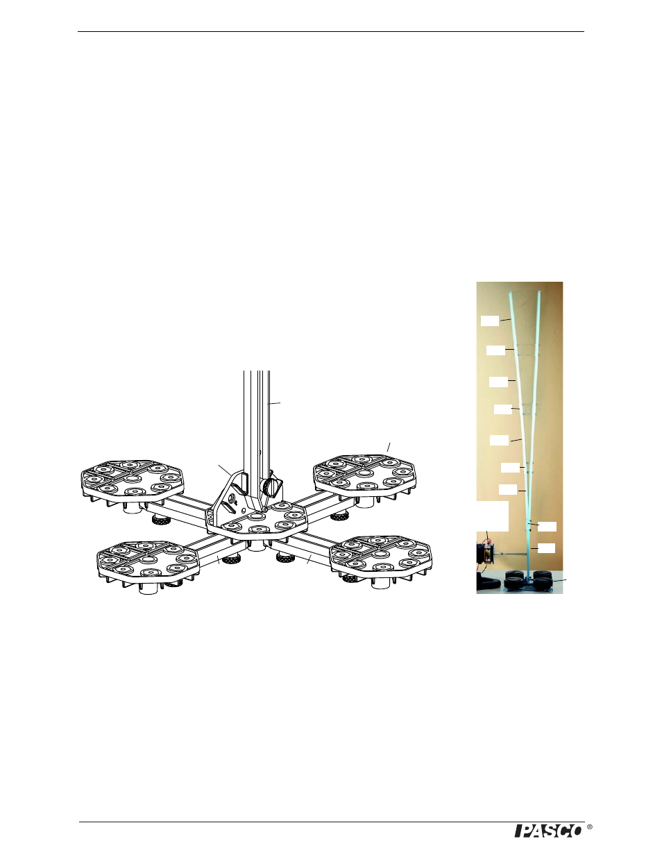 Resonance structures: beam and tower, Resonance beam | PASCO ME-6992B Advanced Structures Set User Manual | Page 52 / 58