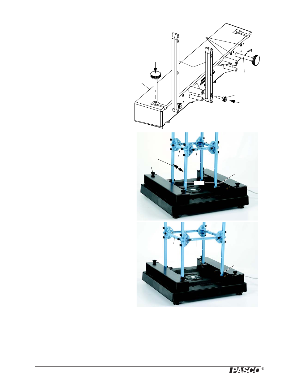 Installation, Using brackets on a force platform | PASCO ME-6992B Advanced Structures Set User Manual | Page 56 / 58