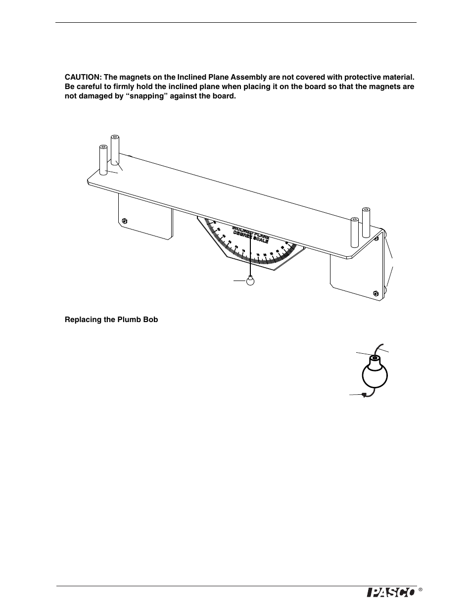 Inclined plane assembly | PASCO ME-9502 Statics System User Manual | Page 10 / 94