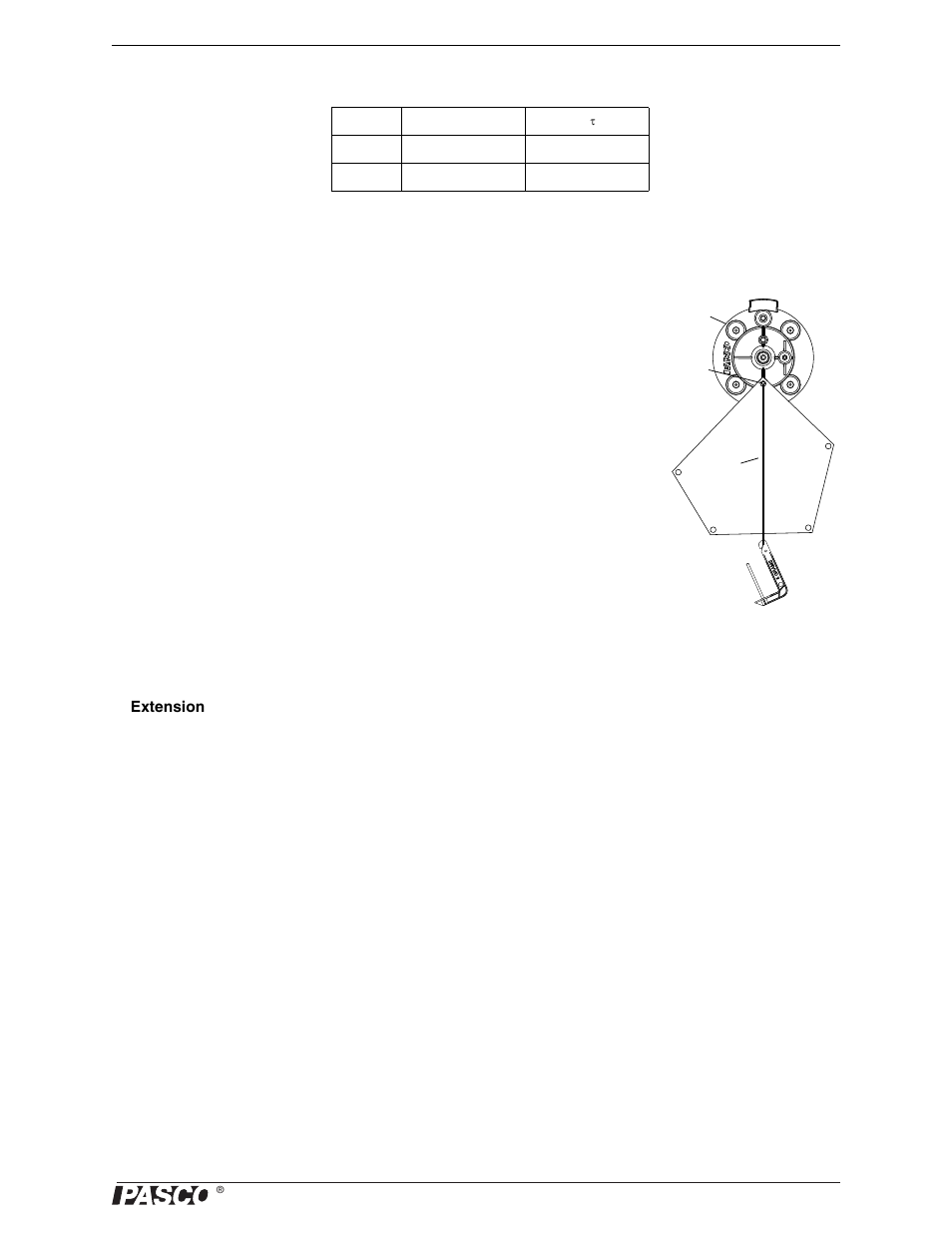 Asymmetrical plate | PASCO ME-9502 Statics System User Manual | Page 31 / 94