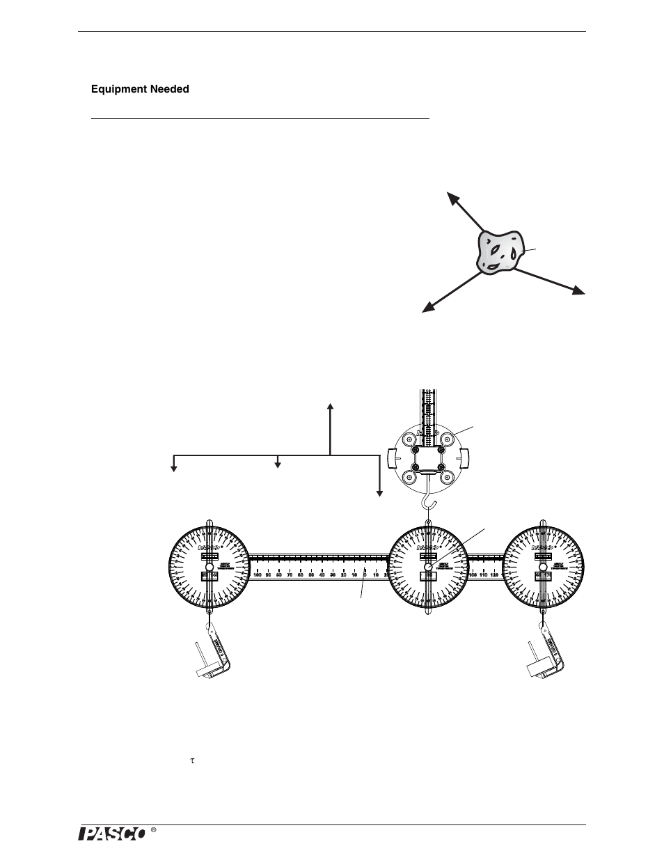 Exp. 5b: equilibrium of physical bodies, Theory, Setup | Experiment | PASCO ME-9502 Statics System User Manual | Page 33 / 94