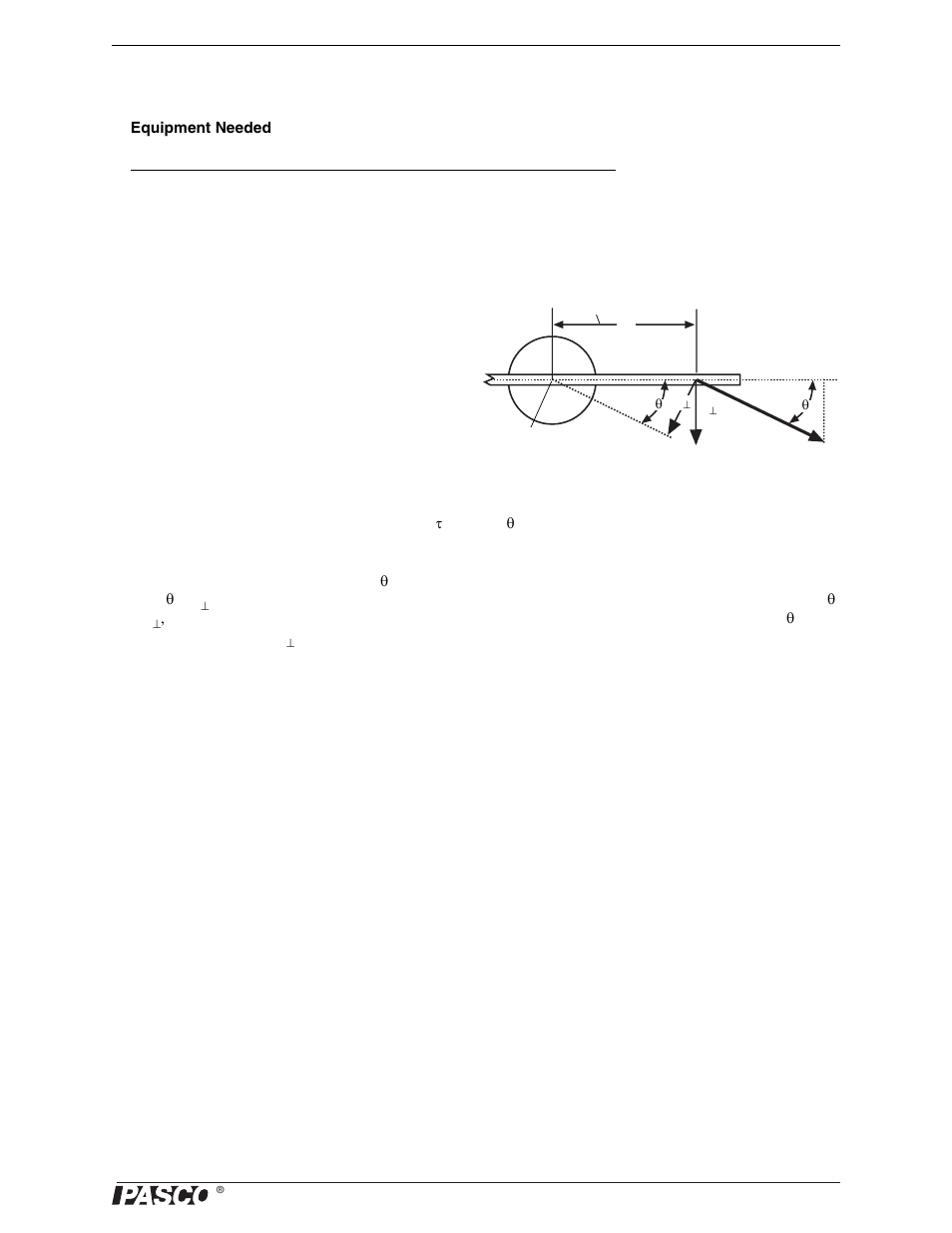 Exp. 6: torque-non-parallel forces, Theory, Setup | Exp. 6: torque—non-parallel forces | PASCO ME-9502 Statics System User Manual | Page 37 / 94