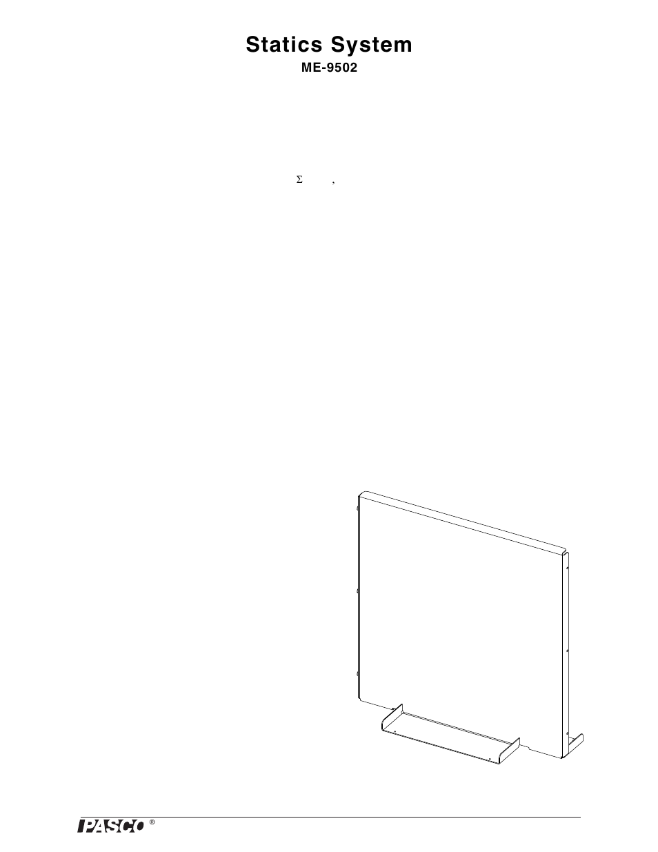 Introduction, Equipment, Me-9503 statics board | Statics system | PASCO ME-9502 Statics System User Manual | Page 5 / 94