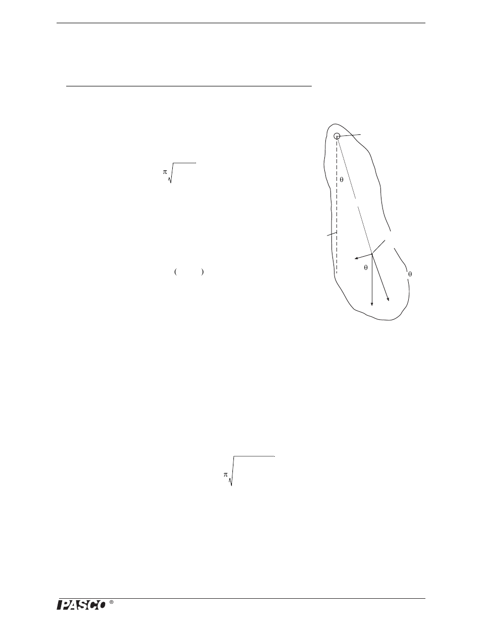 Exp. 11b: minimum period of a physical pendulum, Theory | PASCO ME-9502 Statics System User Manual | Page 67 / 94