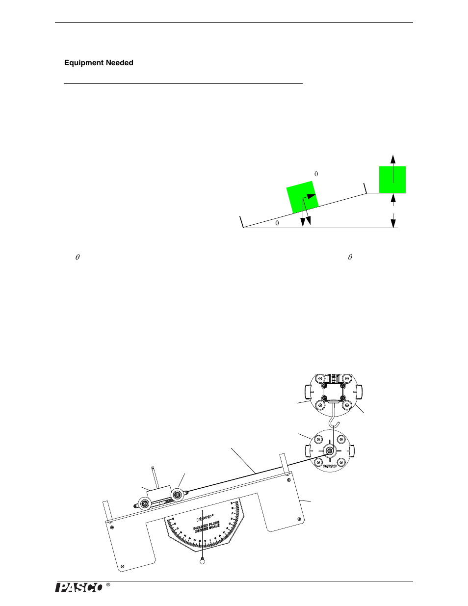Exp. 13: simple machines-the inclined plane, Introduction, Procedure | Exp. 13: simple machines–the inclined plane | PASCO ME-9502 Statics System User Manual | Page 81 / 94