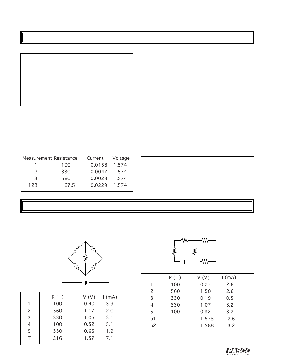 Exp 6- currents in circuits, Exp 7- kirchoff's rules | PASCO EM-8656 AC_DC ELECTRONICS LABORATORY User Manual | Page 122 / 126