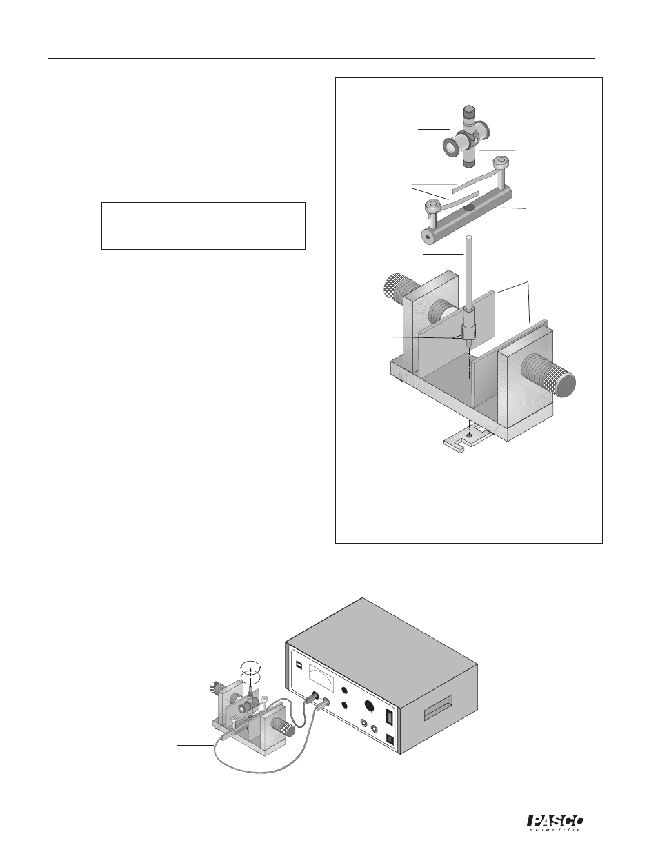 Figure 2. experimental setup, Flat pole pieces | PASCO SE-8657 MOTOR ACCESSORY User Manual | Page 12 / 40