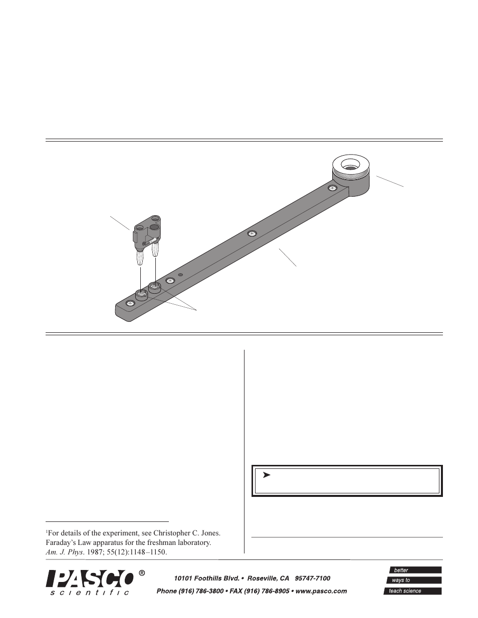 PASCO EM-6712 400-TURN DETECTOR COIL User Manual | 2 pages
