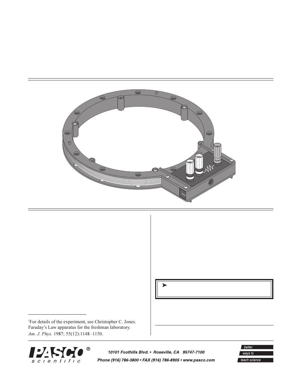 PASCO EM-6711 200-TURN FIELD COIL User Manual | 2 pages