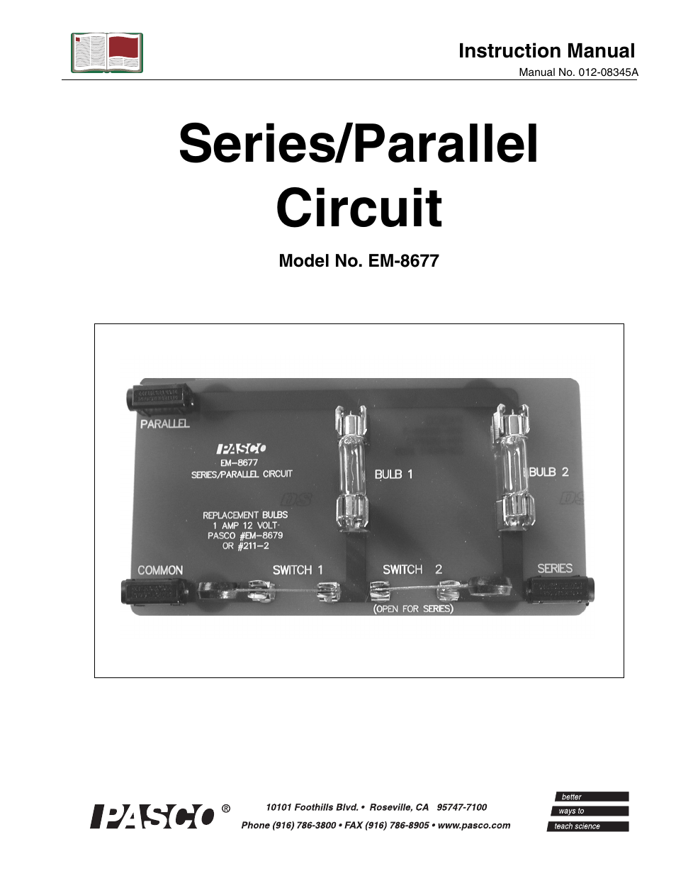 PASCO EM-8677 Series_Parallel Circuit User Manual | 8 pages