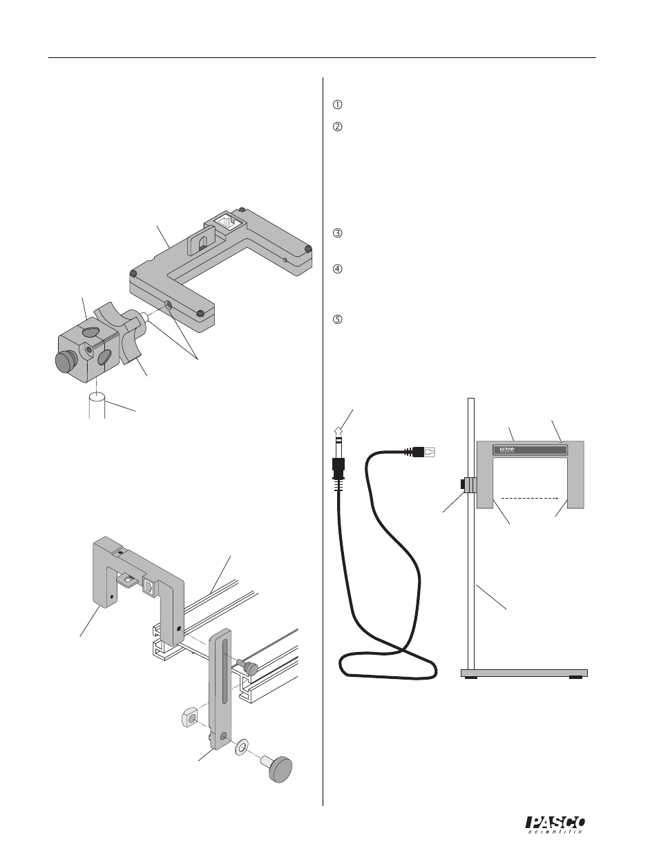 Operation, Clamp the photogate head to the support rod | PASCO ME-9204B ACCESSORY PHOTOGATE User Manual | Page 2 / 4