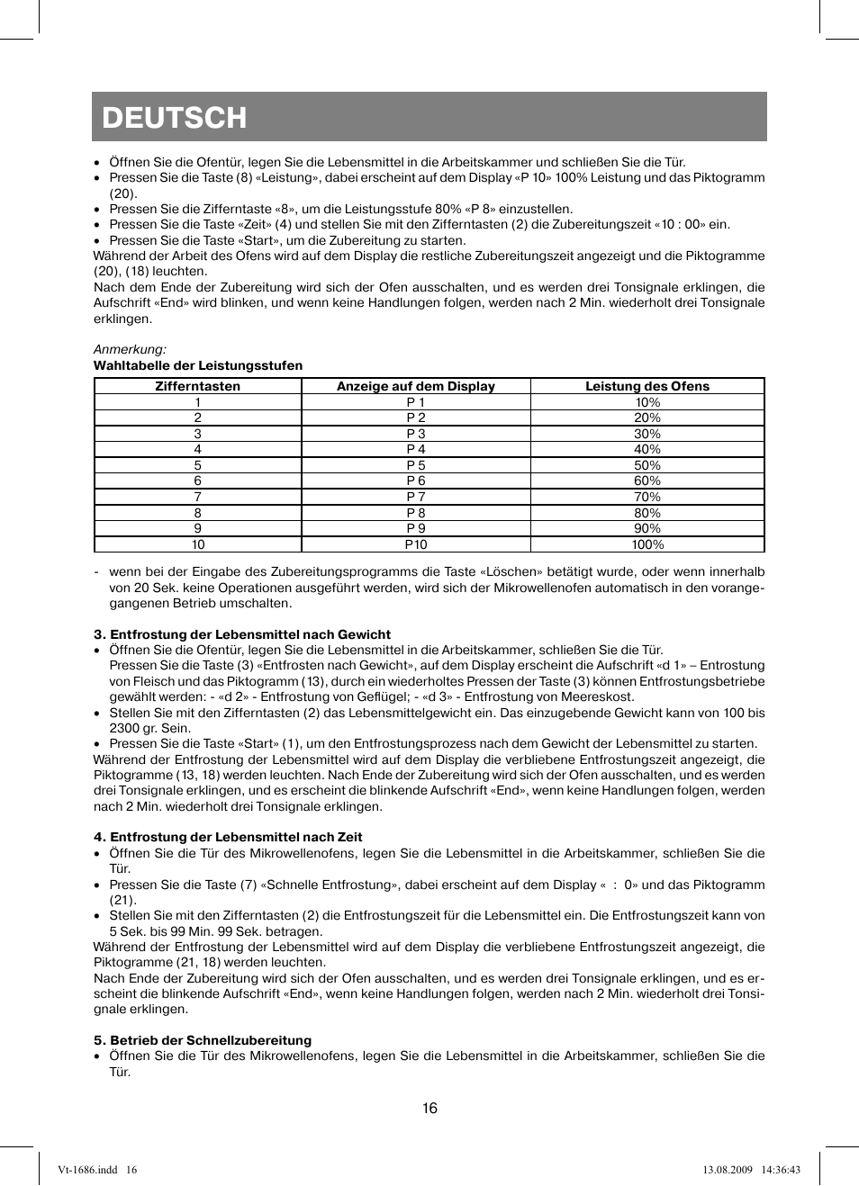 Deutsch | Vitek VT-1686 User Manual | Page 16 / 80