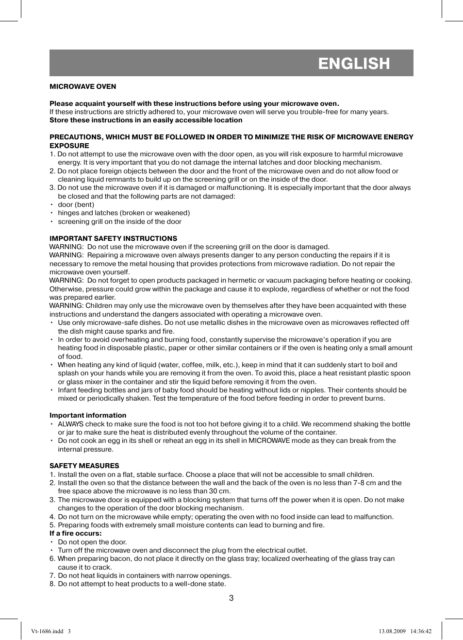 English | Vitek VT-1686 User Manual | Page 3 / 80