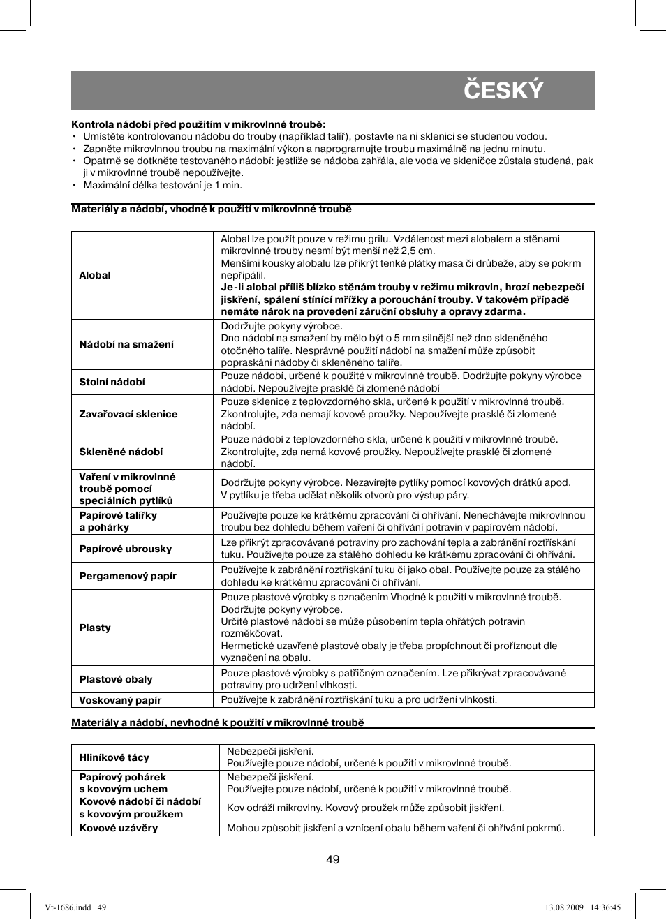 Český | Vitek VT-1686 User Manual | Page 49 / 80