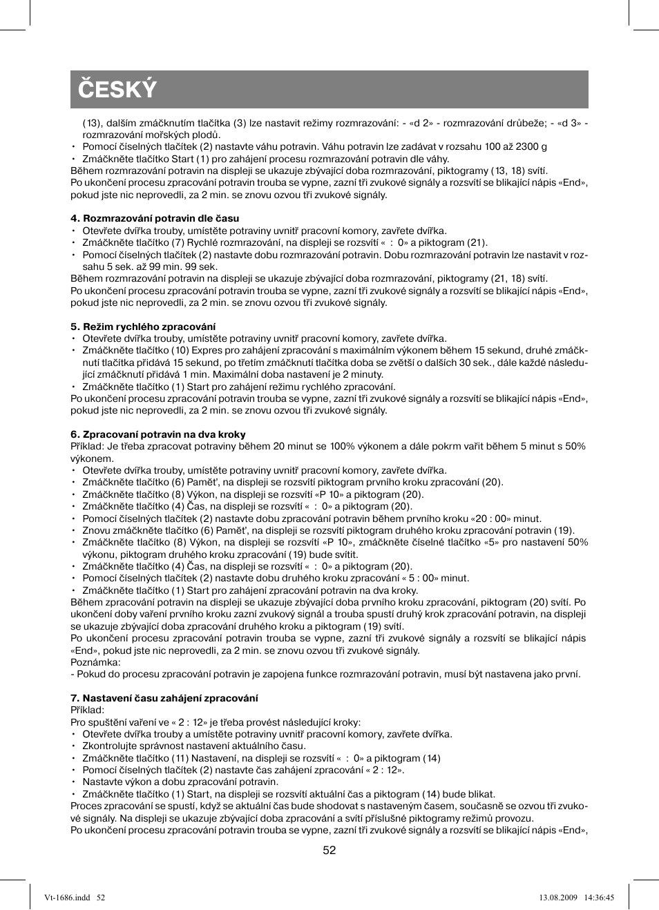 Český | Vitek VT-1686 User Manual | Page 52 / 80