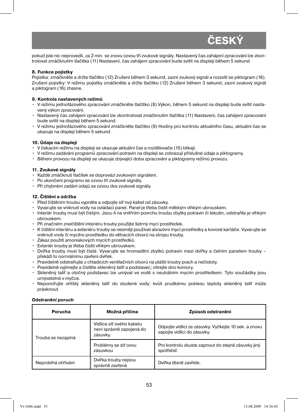 Český | Vitek VT-1686 User Manual | Page 53 / 80