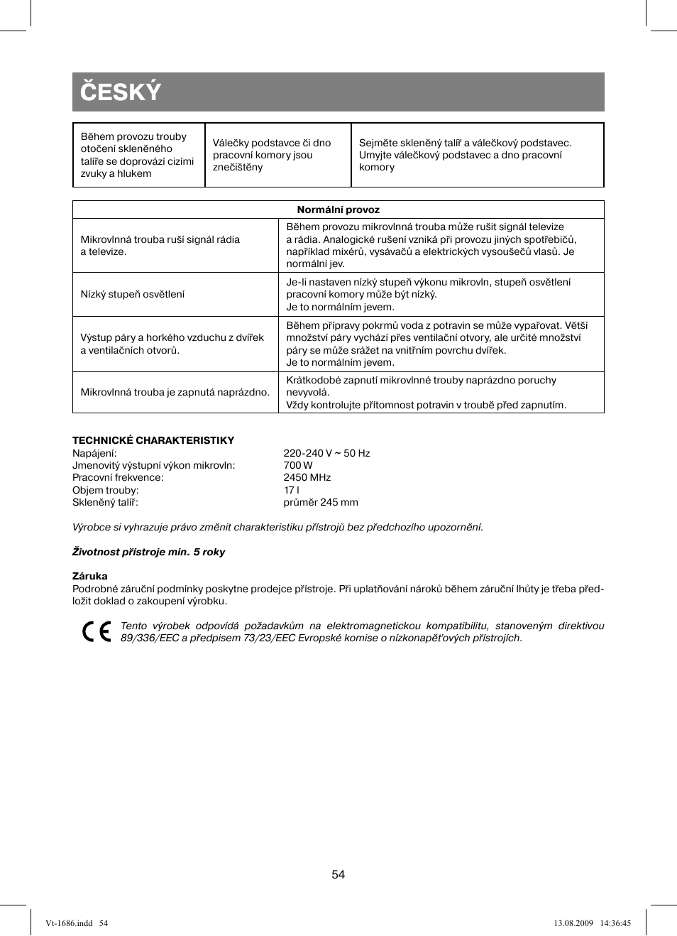 Český | Vitek VT-1686 User Manual | Page 54 / 80