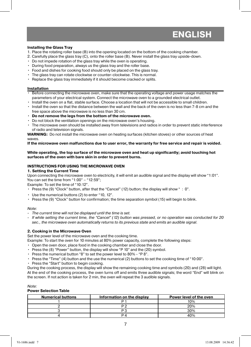 English | Vitek VT-1686 User Manual | Page 7 / 80