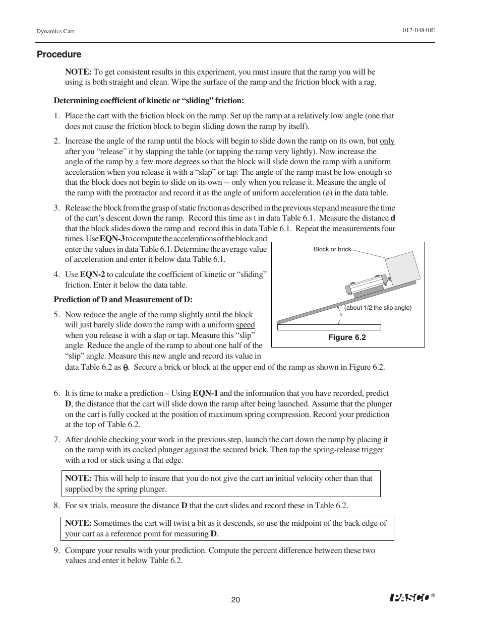 PASCO ME-9430 Dynamics Cart with Mass User Manual | Page 24 / 30