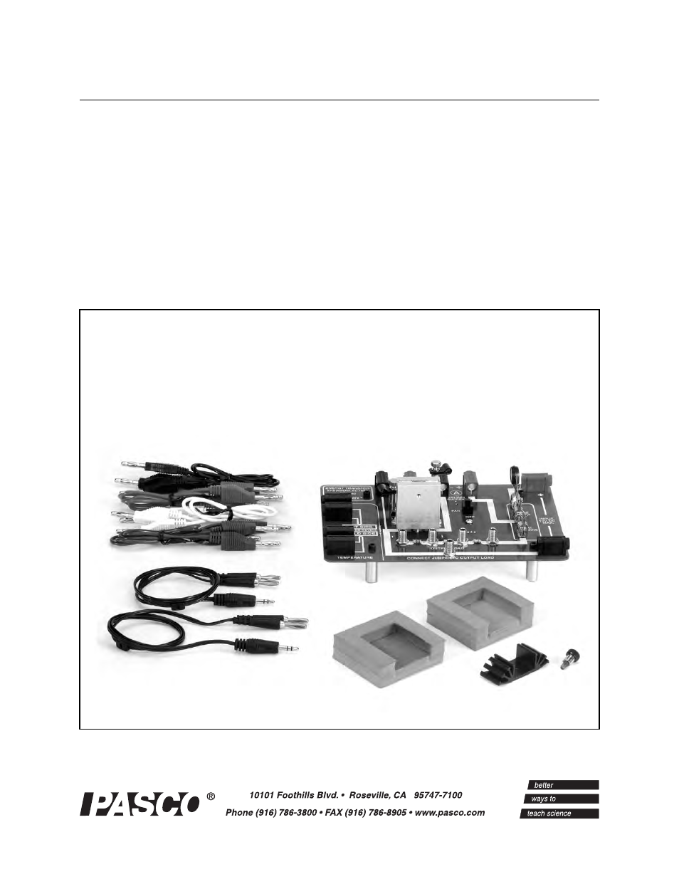 PASCO ET-8782 Energy Transfer– Thermoelectric User Manual | 42 pages