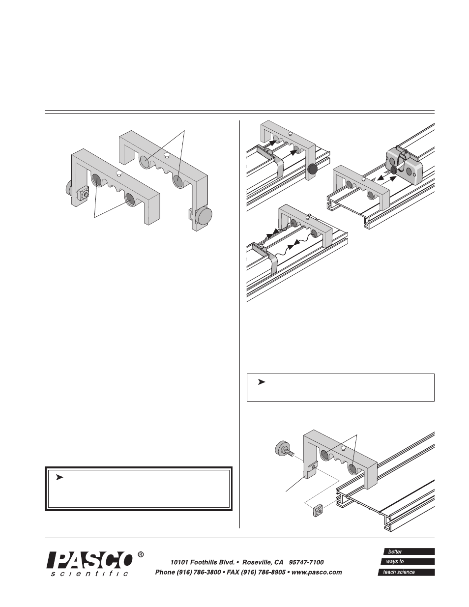 PASCO ME-9469 ADJUSTABLE END STOP User Manual | 2 pages