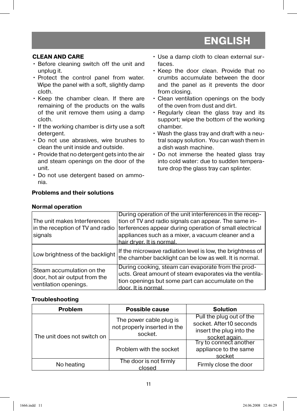 English | Vitek VT-1666 User Manual | Page 11 / 116