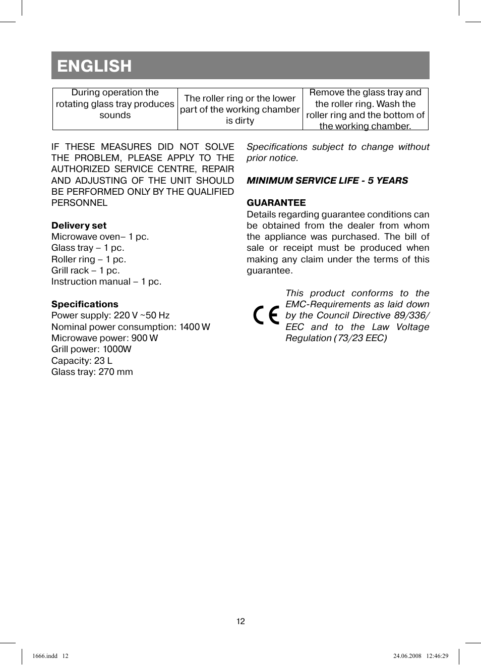 English | Vitek VT-1666 User Manual | Page 12 / 116