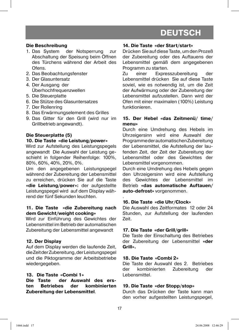 Deutsch | Vitek VT-1666 User Manual | Page 17 / 116