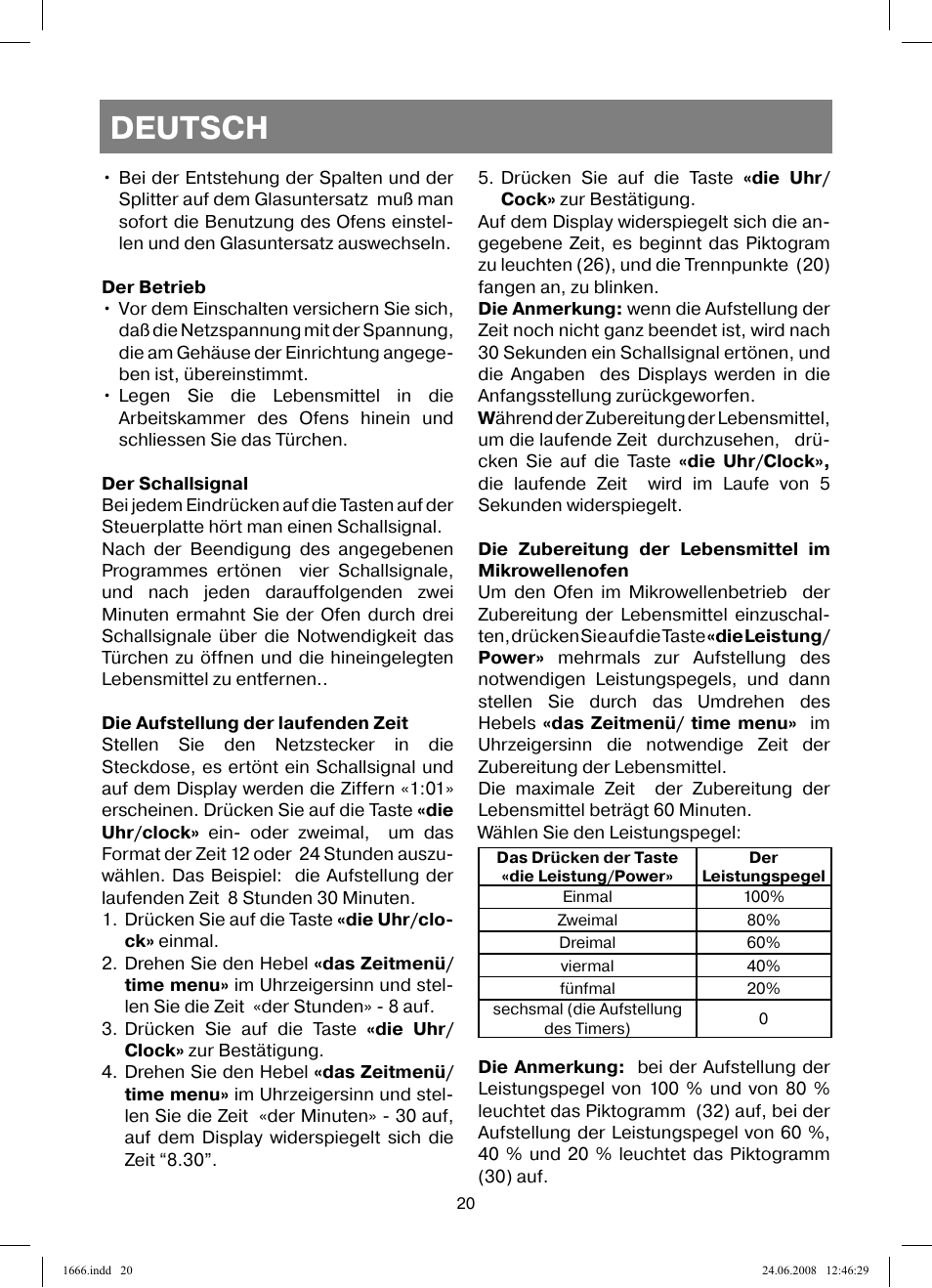 Deutsch | Vitek VT-1666 User Manual | Page 20 / 116