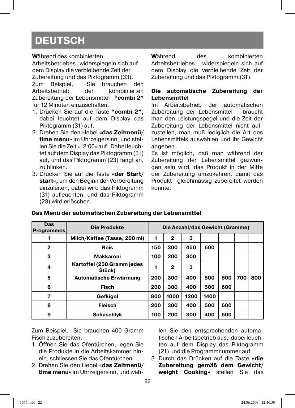 Deutsch | Vitek VT-1666 User Manual | Page 22 / 116