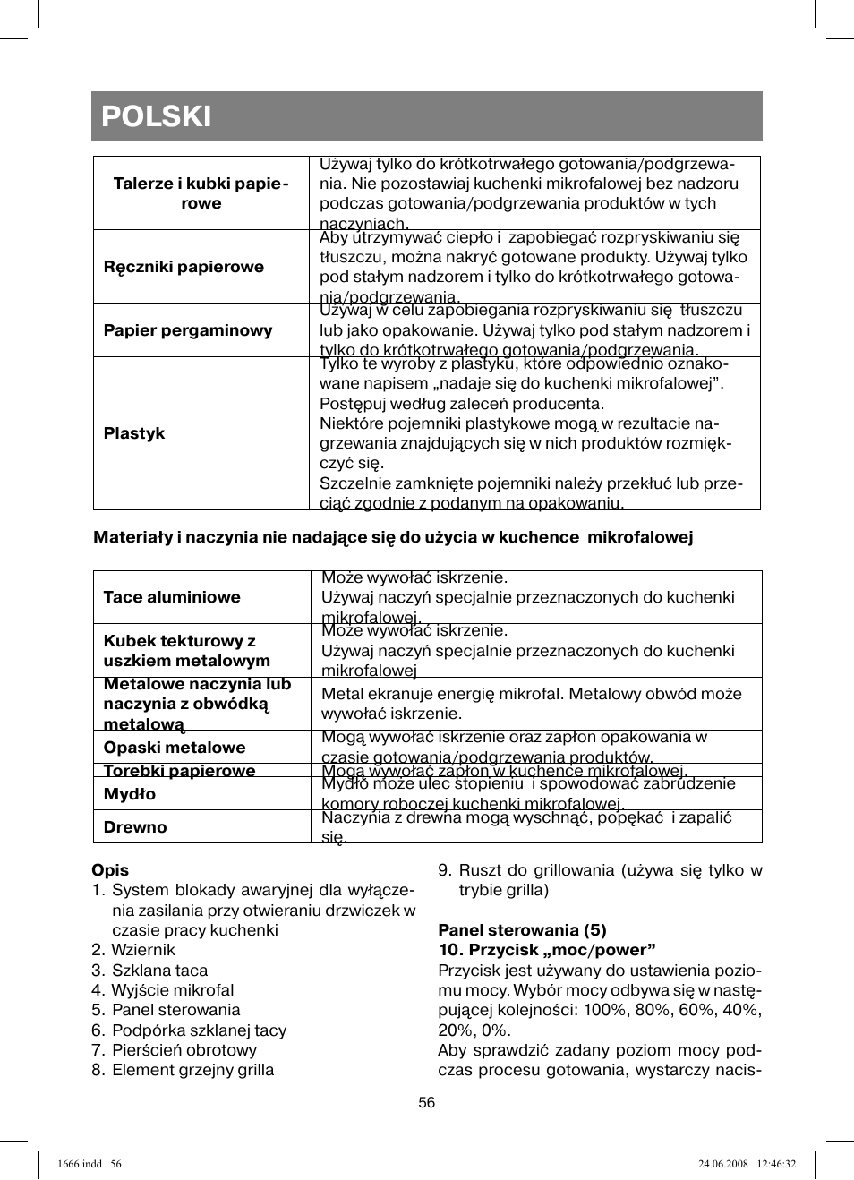 Polski | Vitek VT-1666 User Manual | Page 56 / 116