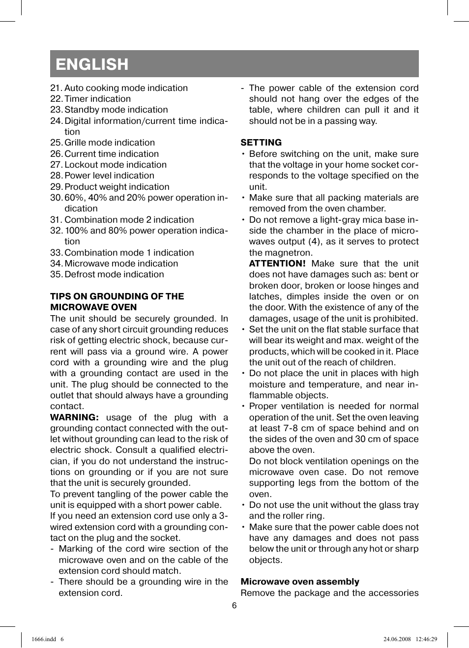 English | Vitek VT-1666 User Manual | Page 6 / 116