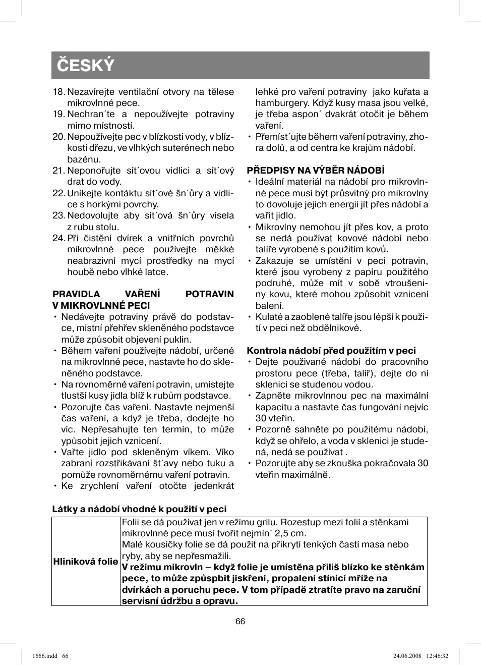 Český | Vitek VT-1666 User Manual | Page 66 / 116