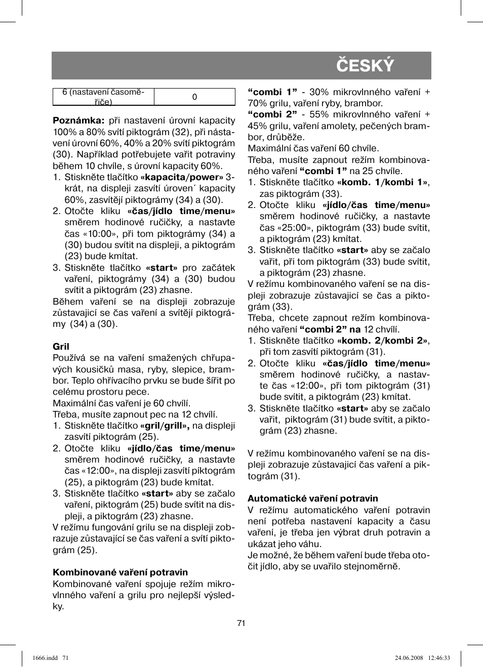 Český | Vitek VT-1666 User Manual | Page 71 / 116