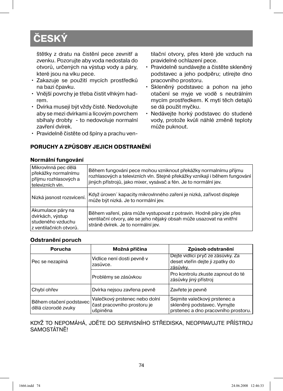 Český | Vitek VT-1666 User Manual | Page 74 / 116