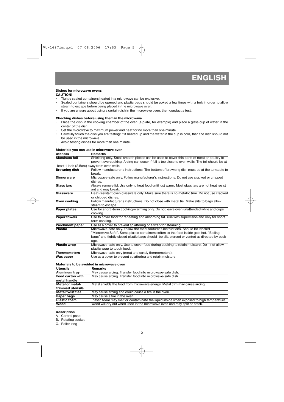 English | Vitek VT-1687 Lacerta User Manual | Page 5 / 120