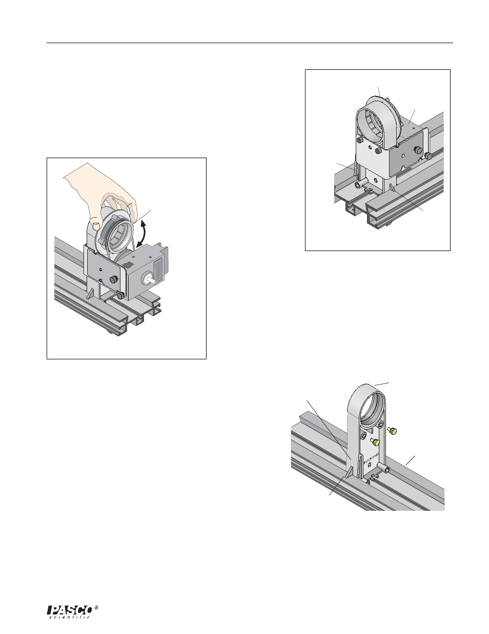 Using the rotary motion sensor, Aperature bracket | PASCO OS-8533A POLARIZATION ANALYZER User Manual | Page 6 / 16