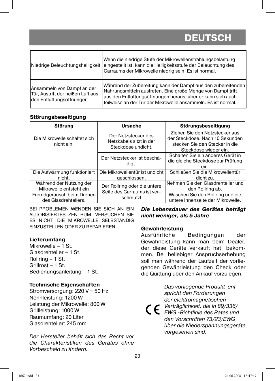 Deutsch | Vitek VT-1662 User Manual | Page 23 / 108