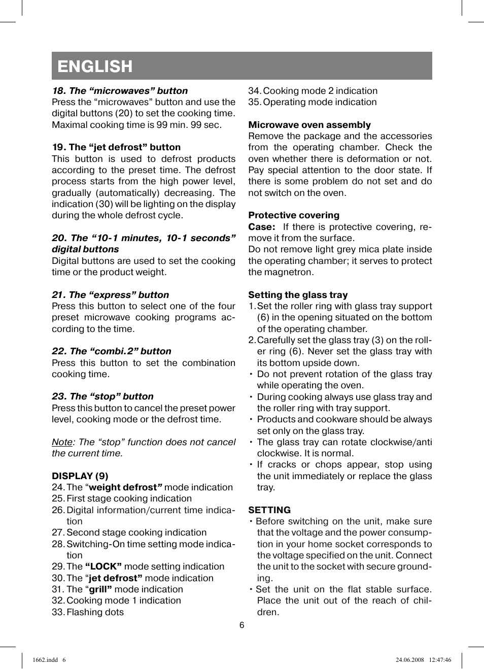 English | Vitek VT-1662 User Manual | Page 6 / 108